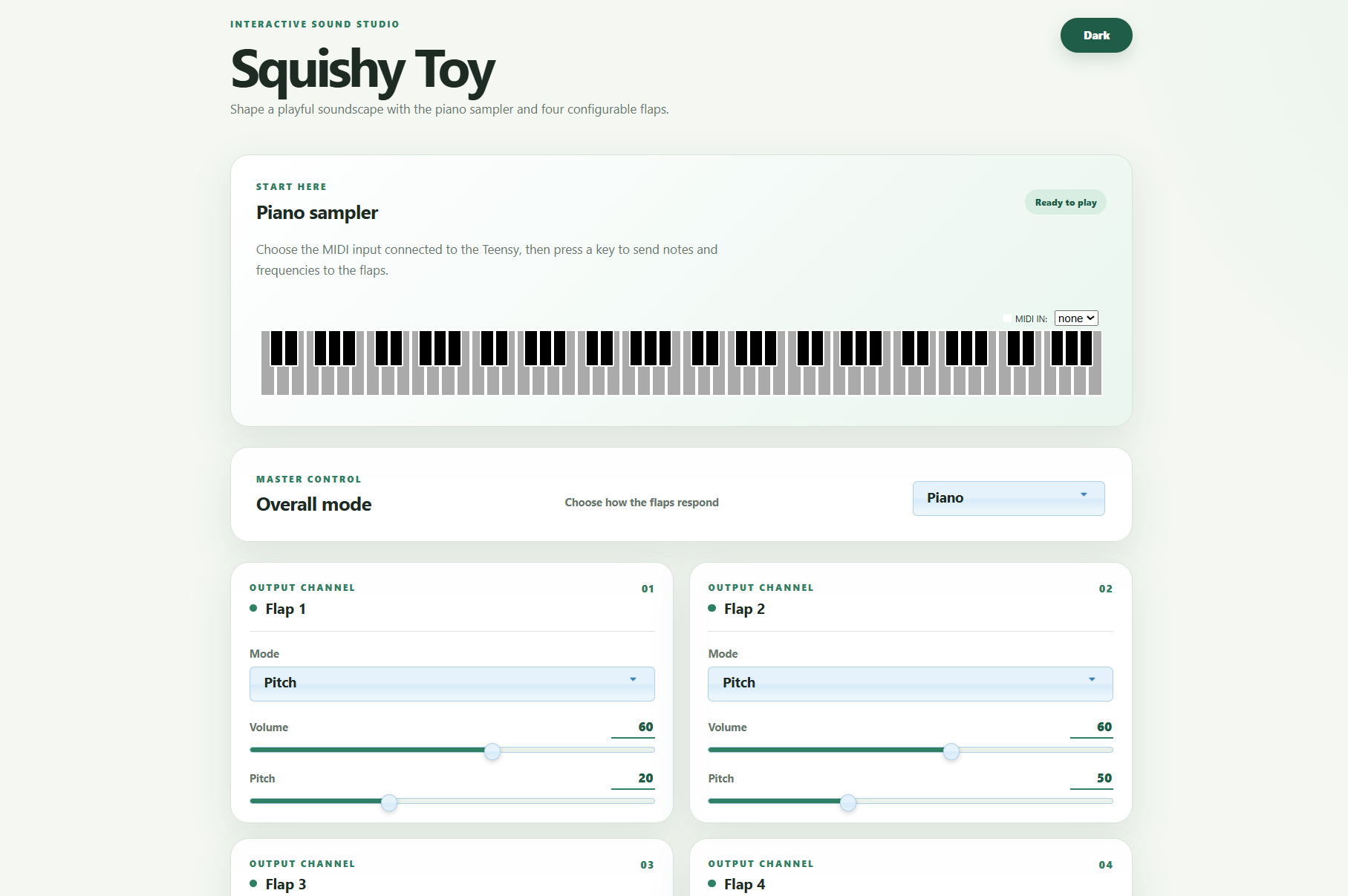 Interactive music-theory web app prototype